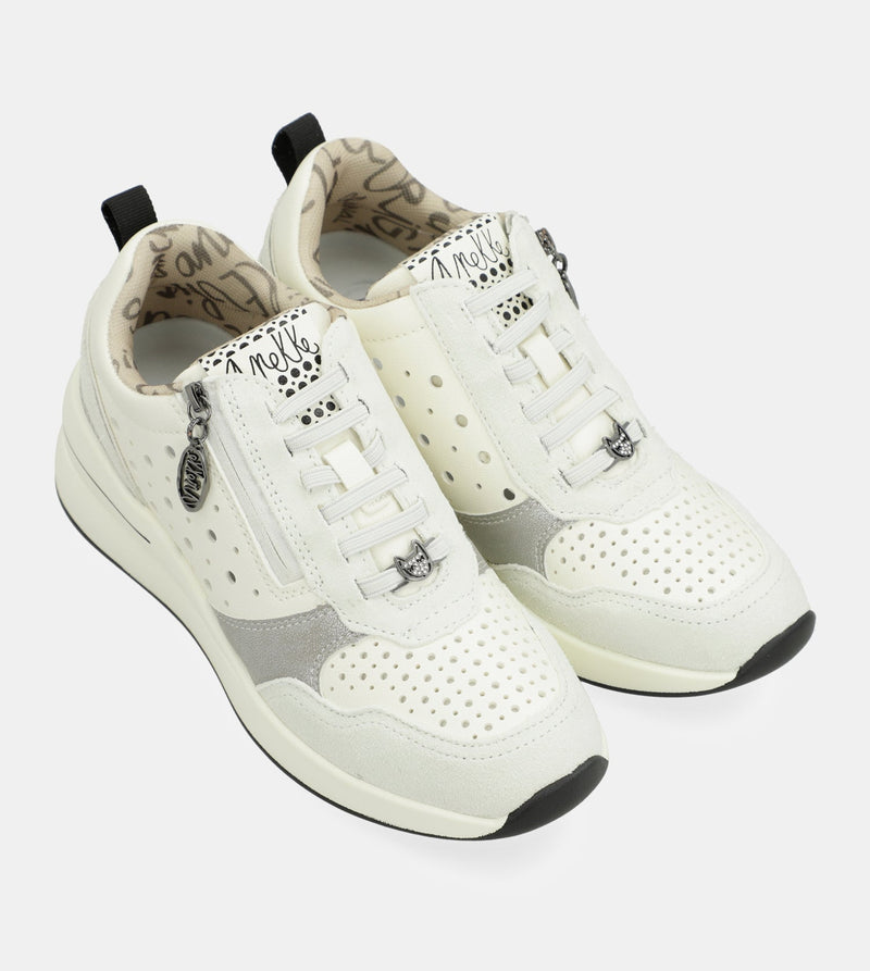 Anekke White wedge sneakers with polka dots Los más vendidos