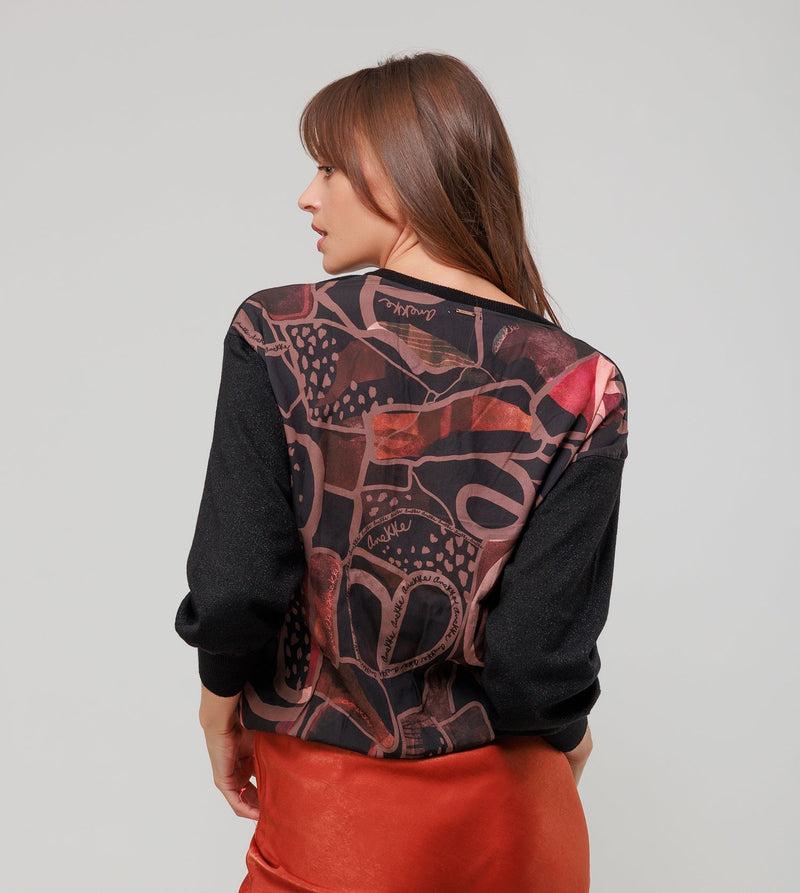 Anekke Black sweater with printed back COMPRAR AHORA