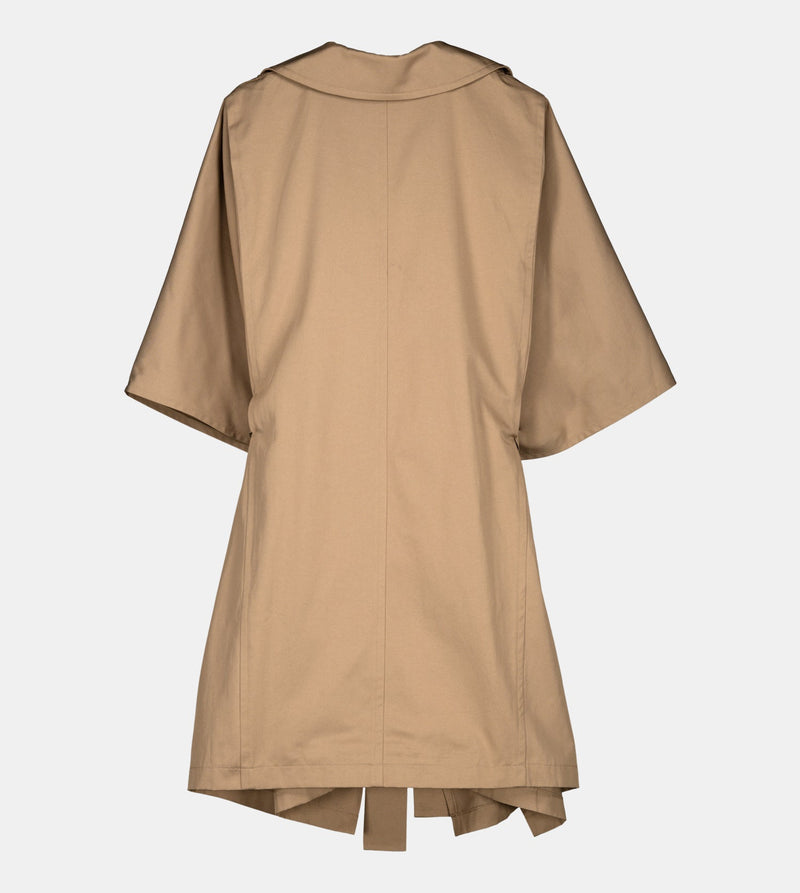 Anekke Beige cape-style trench coat Promoción por tiempo limitado