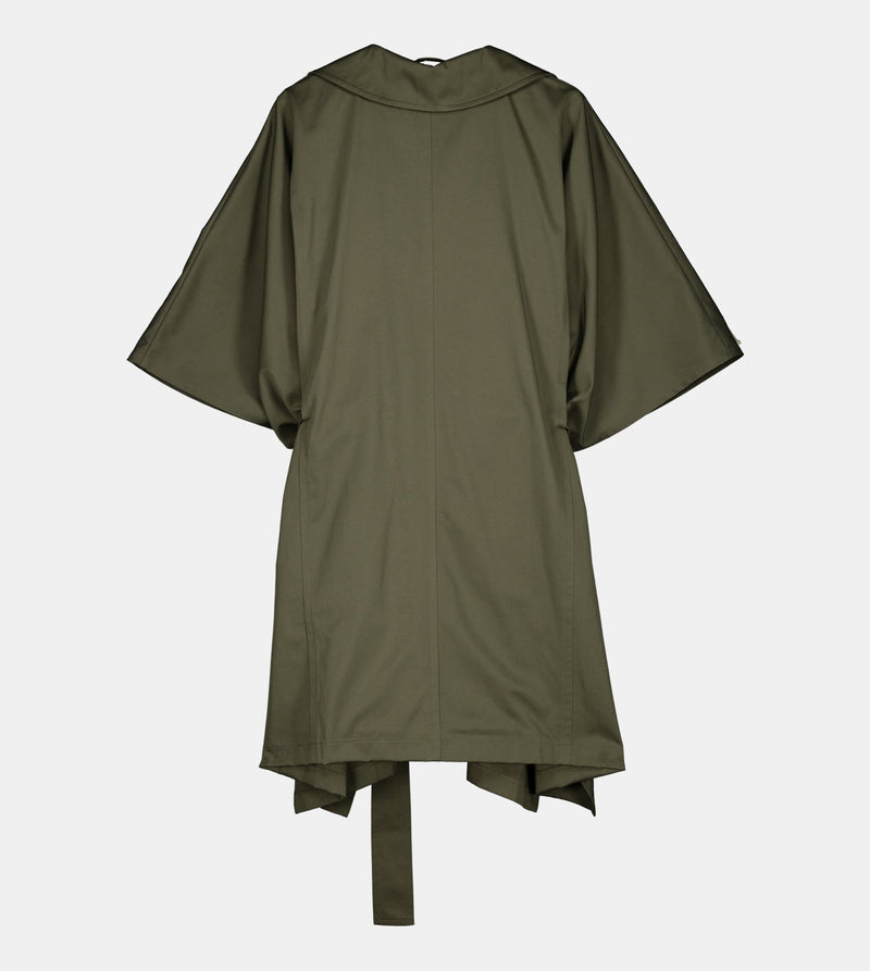 Anekke Green cape-style trench coat Solo hoy