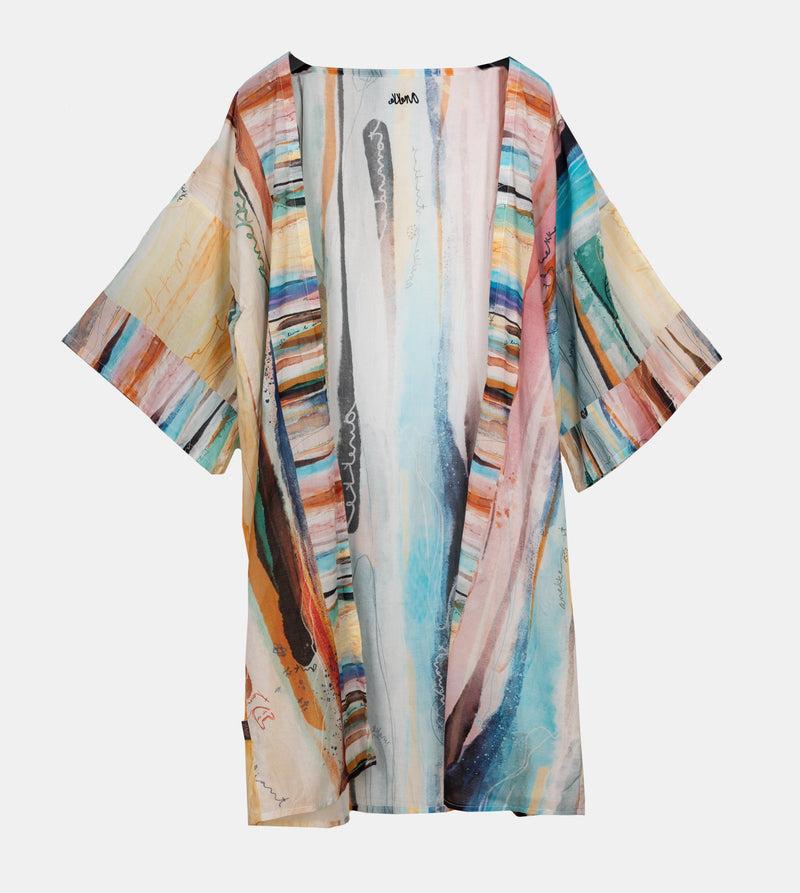 Anekke Studio printed long kimono Rebajas de fin de temporada