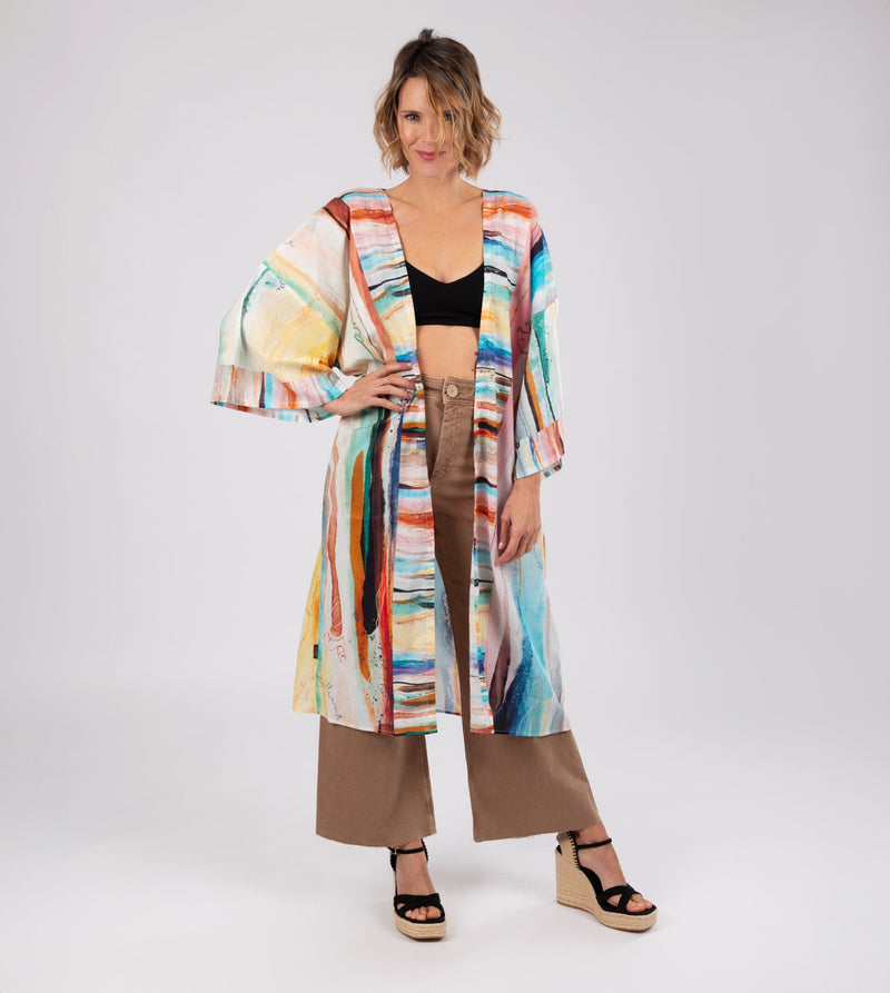 Anekke Studio printed long kimono Rebajas de fin de temporada