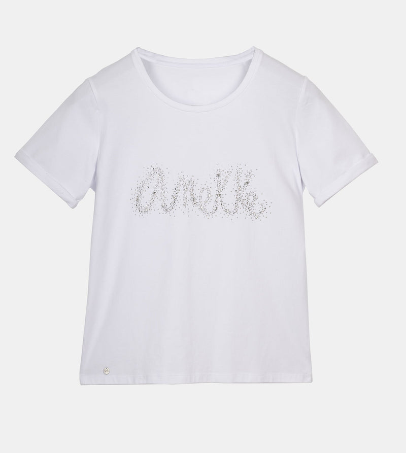 Anekke Glitter white T-shirt En línea