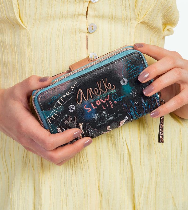 Anekke Coral black coin purse wallet Últimos 2 días