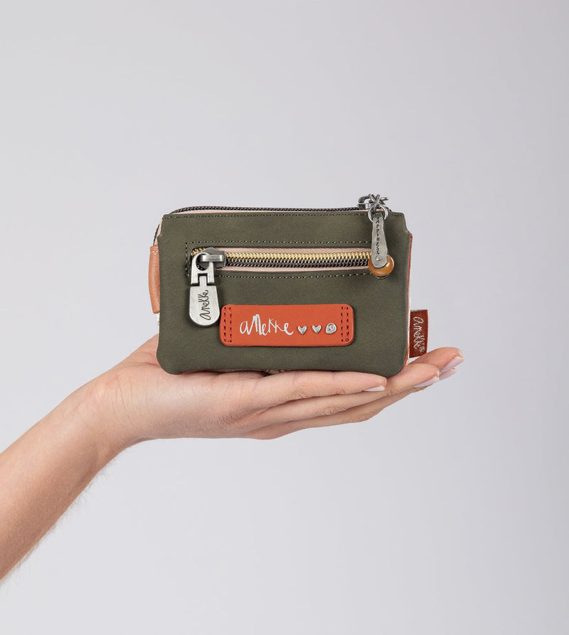 Anekke Peace & Love camel 3-compartment coin purse Solo queda un día