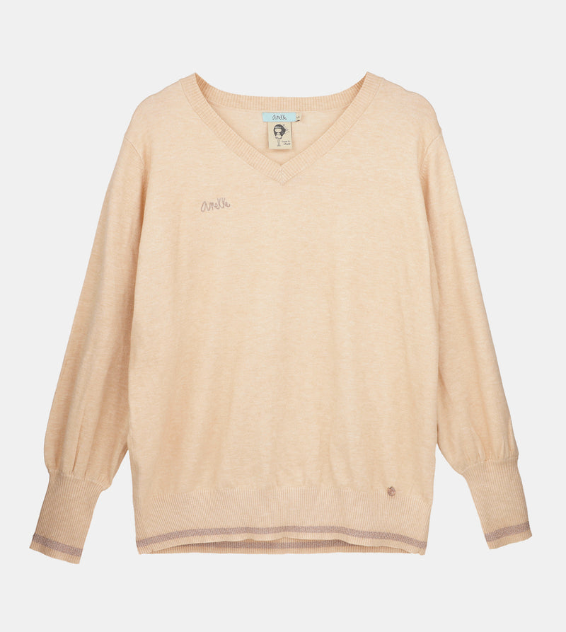 Anekke Beige Shōen V-Neck Sweater Solo queda un día