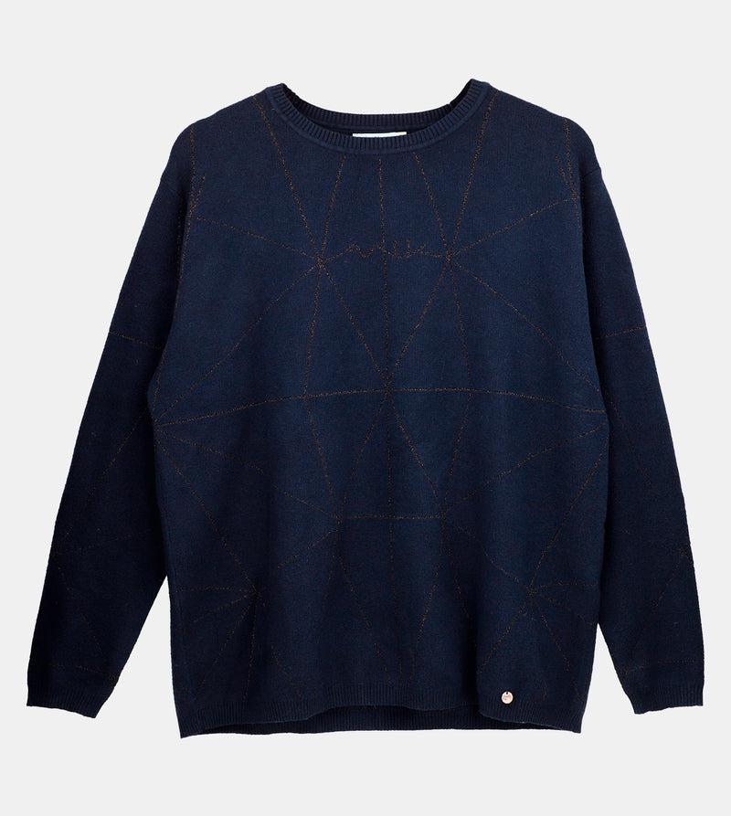 Anekke Navy Blue Shōen Sweater Superdescuento