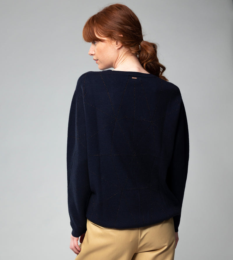 Anekke Navy Blue Shōen Sweater Superdescuento