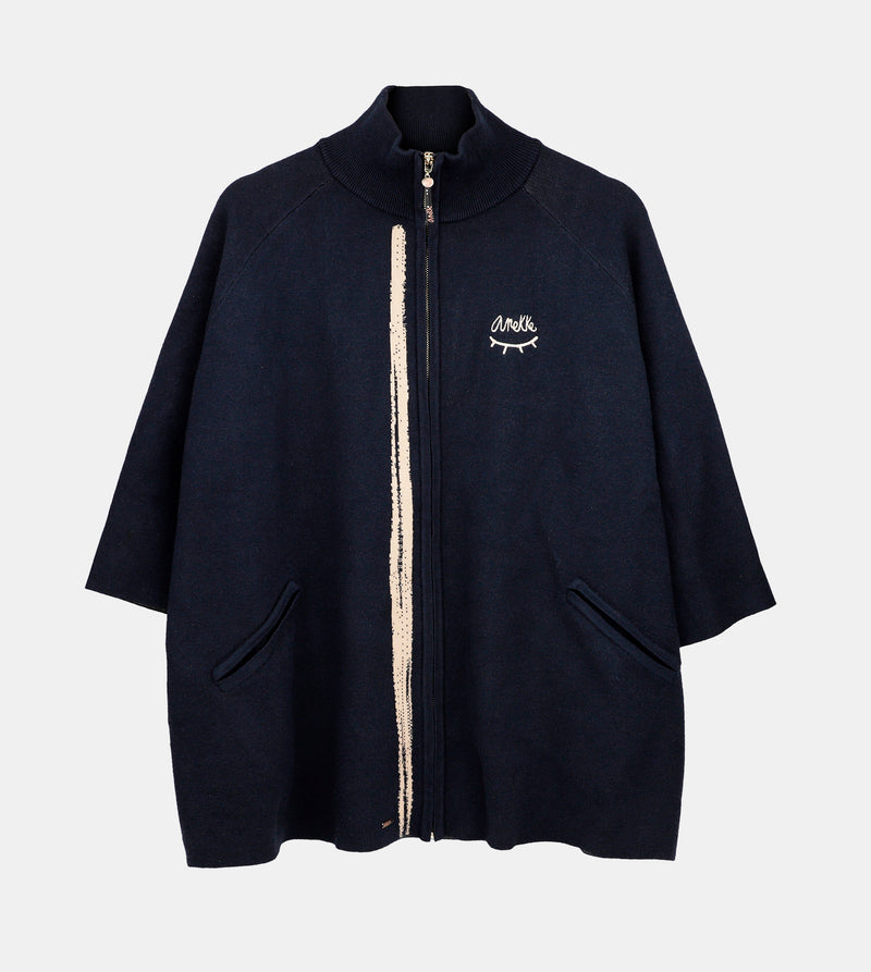 Anekke Navy Blue Shodō Jacket Ahorra y exporta