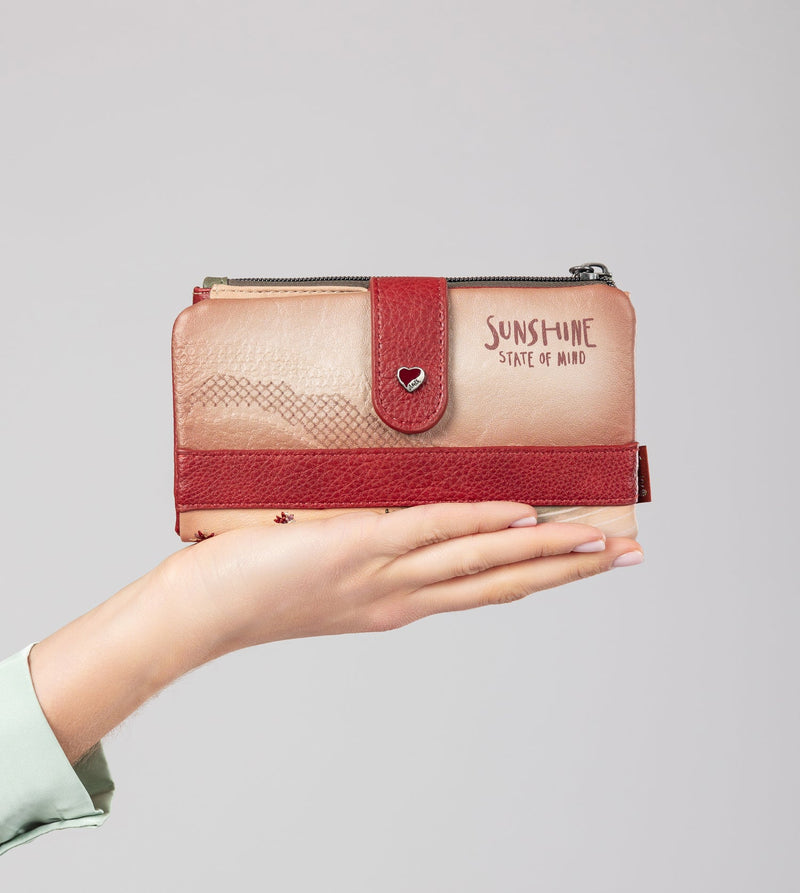Anekke Peace & Love camel flexible RFID wallet Rebajas de fábrica
