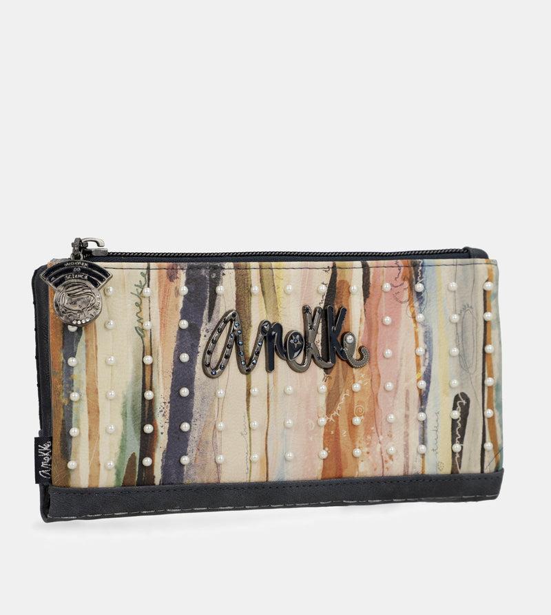 Anekke Studio navy blue flexible large RFID wallet Oferta especial de fábrica