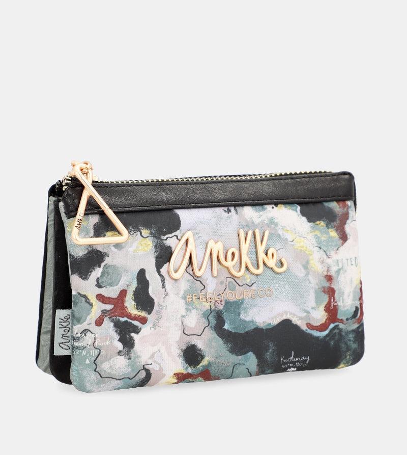 Anekke Nature Woods triple compartment coin purse