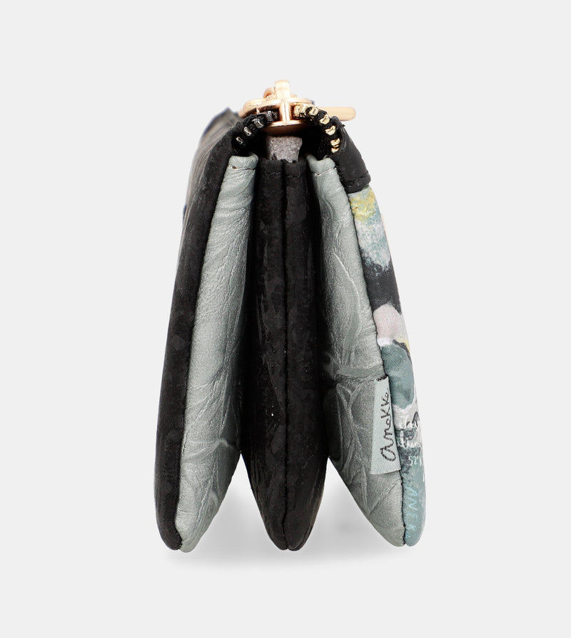 Anekke Nature Woods triple compartment coin purse Ahorra y exporta
