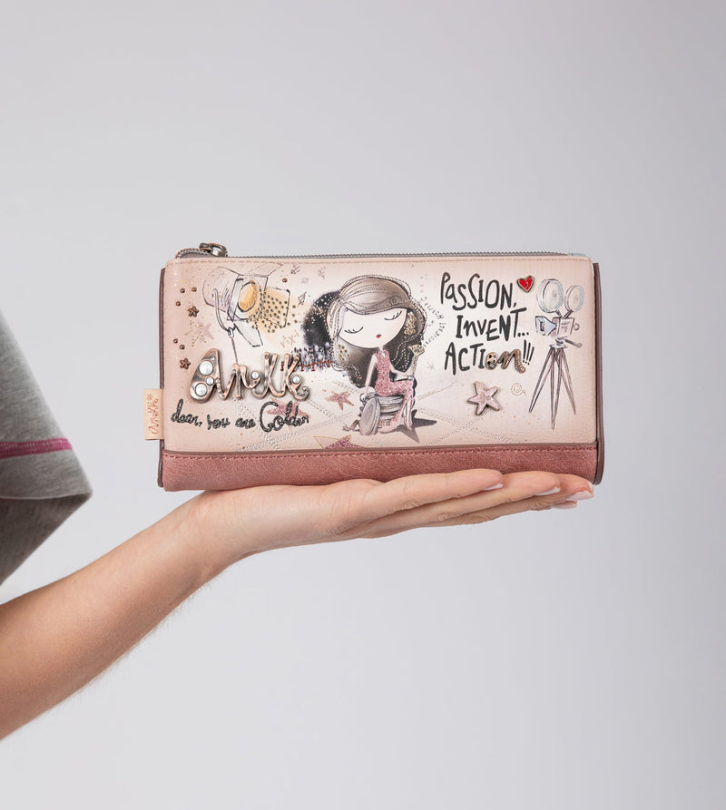 Anekke Hollywood flexible large RFID wallet Descuento por venta flash
