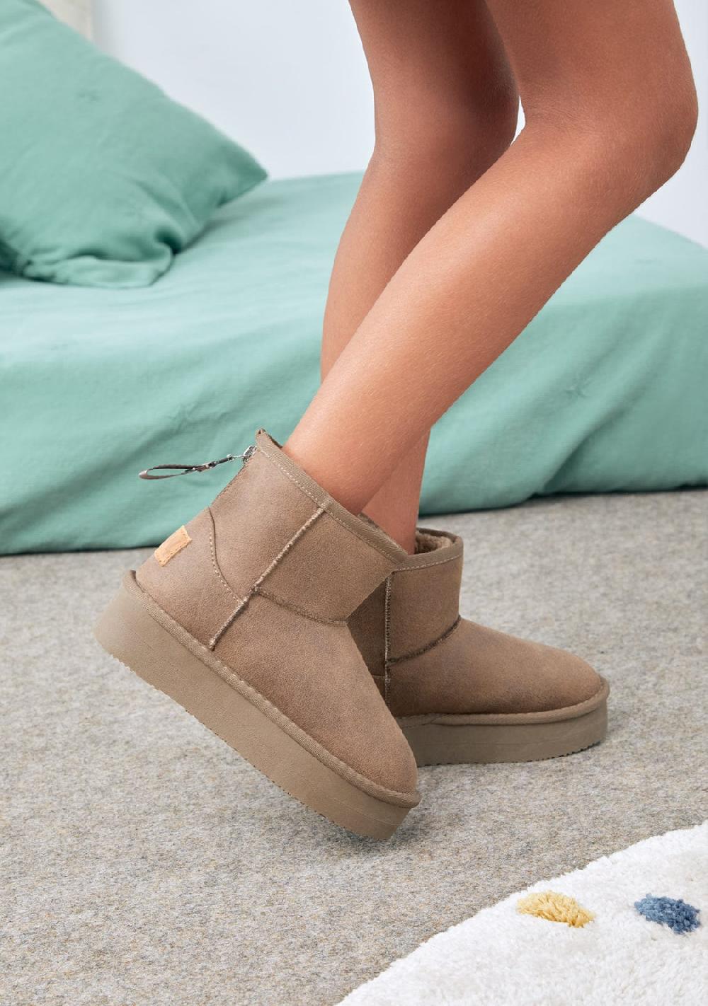 Break & walk Botas Australianas Cremallera Taupe Rebajas de fin de temporada