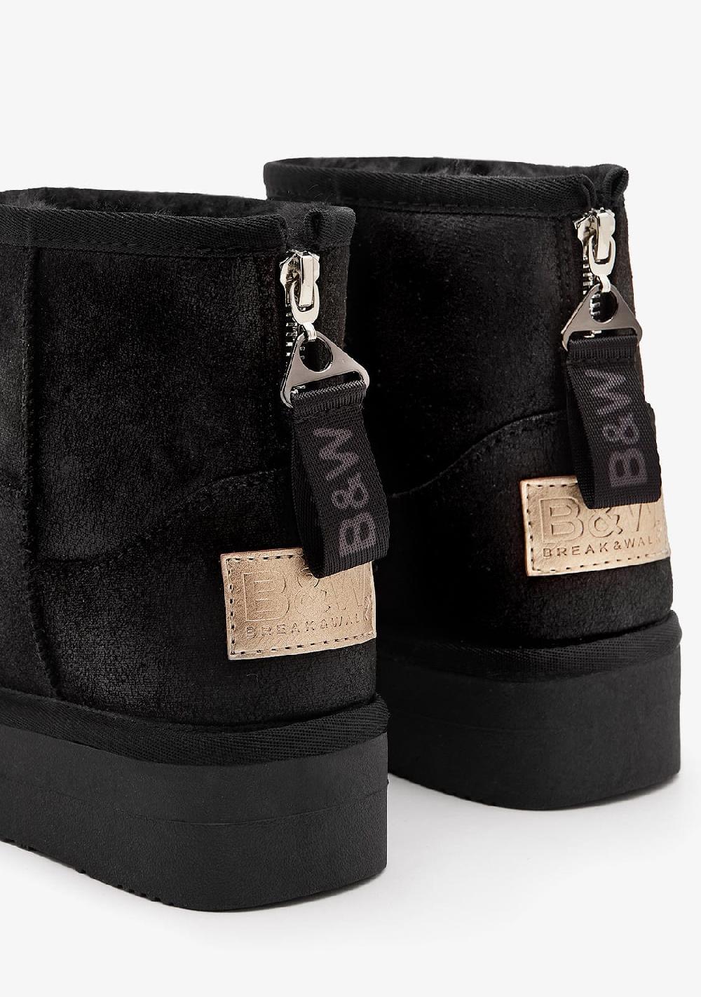 Break & walk Botas Australianas Cremallera Negro Devoluciones gratuitas