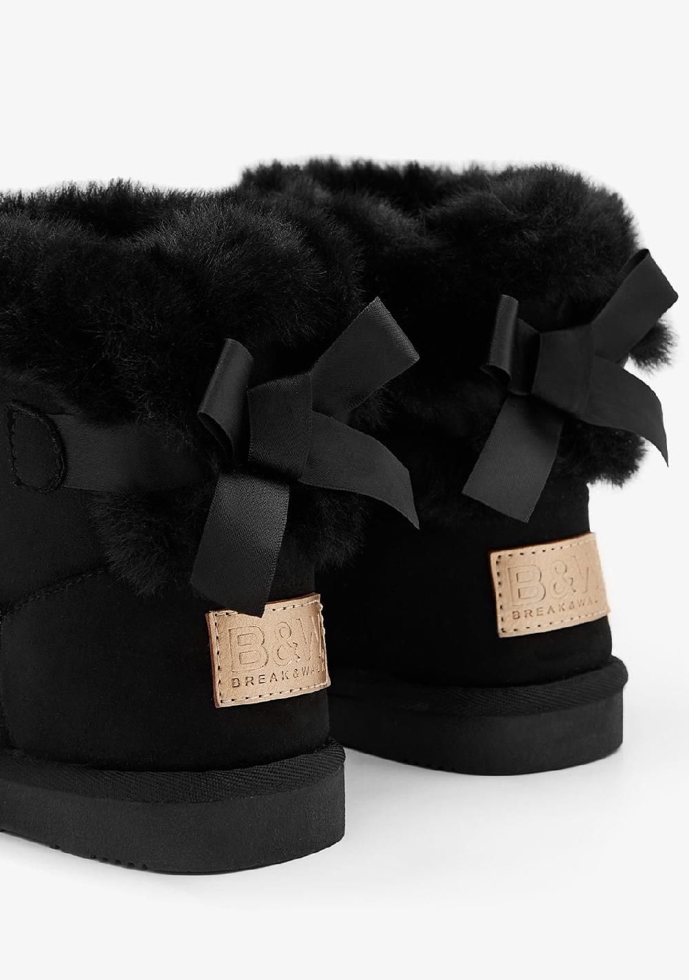Break & walk Botas Australianas Lazo Pelo Water Repellent Negro En oferta
