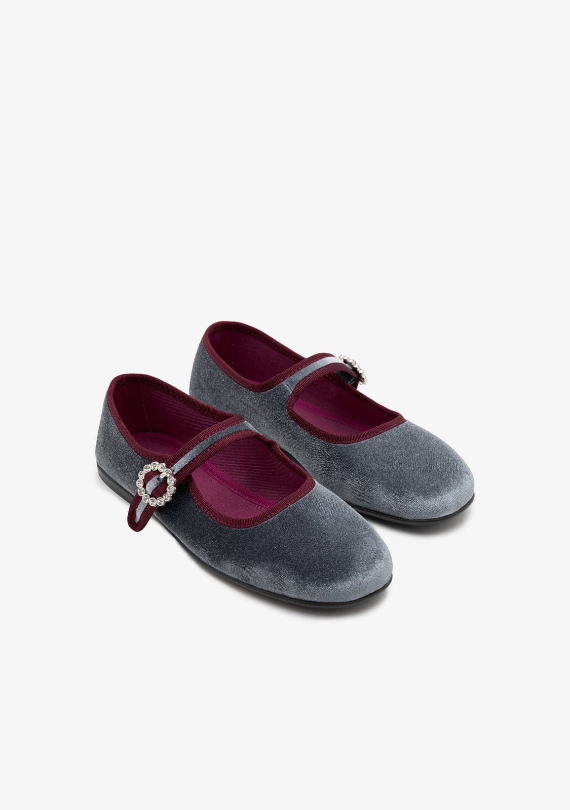 Break & walk Bailarinas Terciopelo Gris