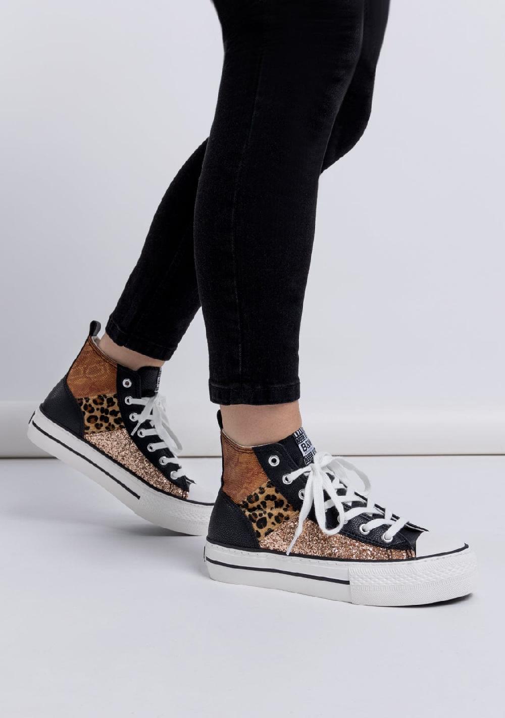 Break & walk Zapatillas Hi-Top Leo con Estampado negro Últimos 2 días