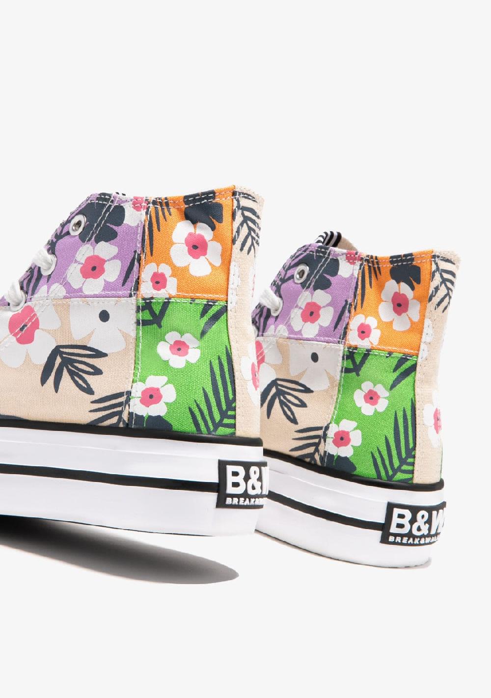 Break & walk Zapatillas Altas Flores Lona Multicolor Liquidación