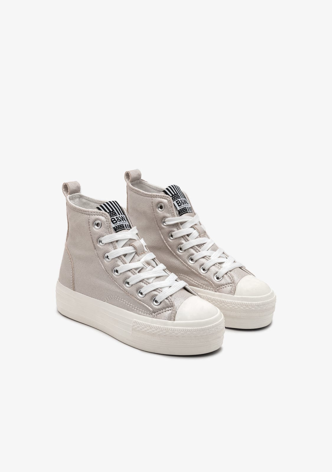 Break & walk Zapatillas Altas Brillantes Plata