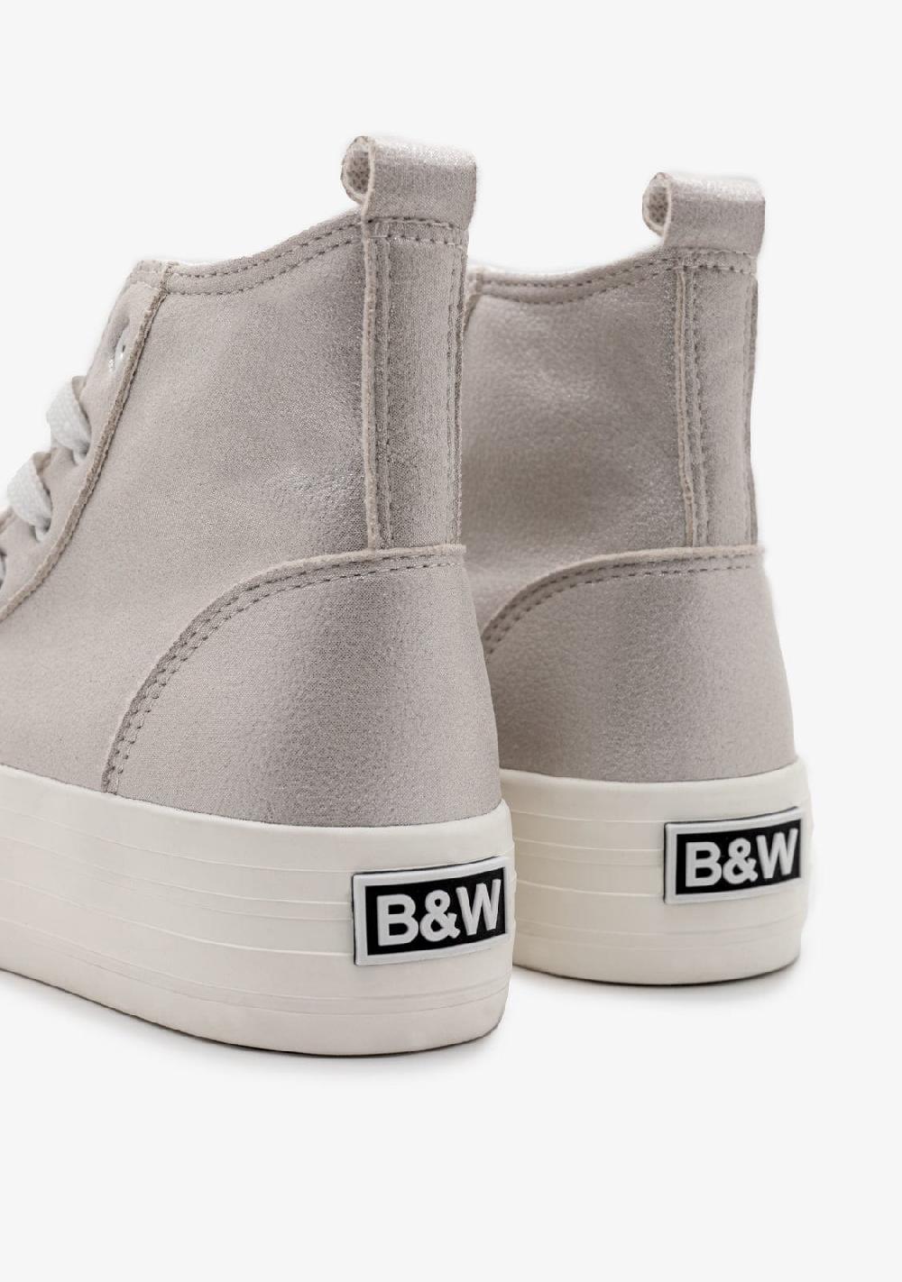 Break & walk Zapatillas Altas Brillantes Plata Libre de impuestos
