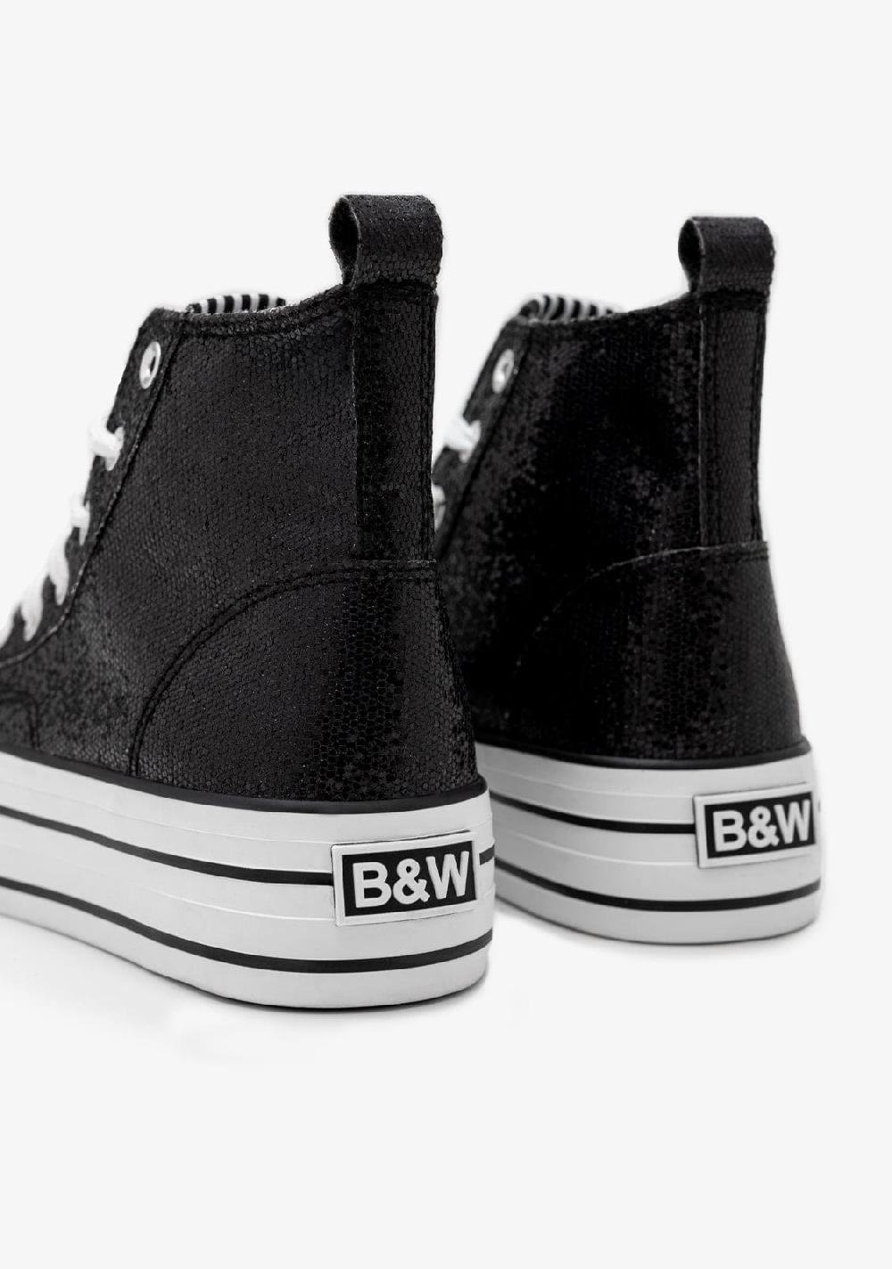 Break & walk Zapatillas Altas Negras con Purpurina Oferta exclusiva