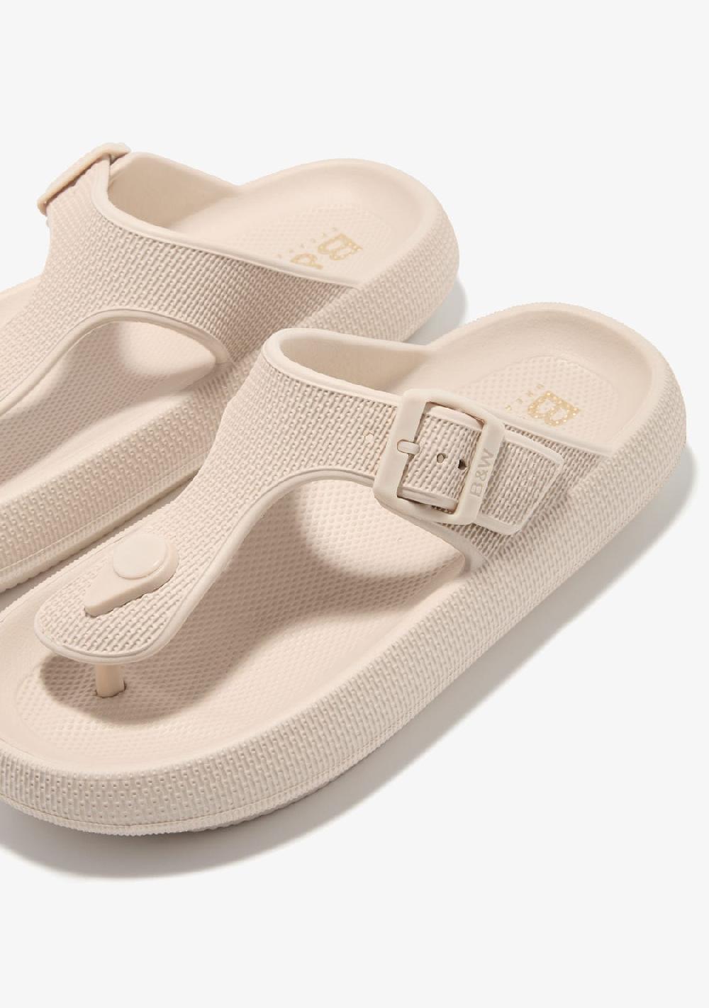 Break & walk Sandalias Hebilla Beige Promoción por tiempo limitado