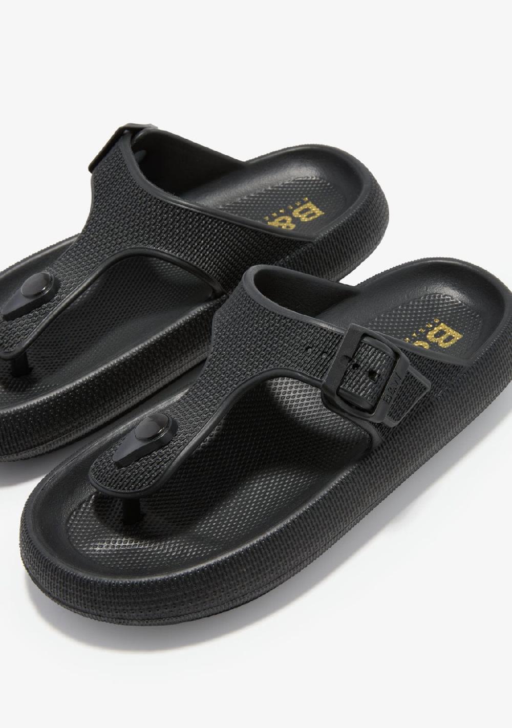 Break & walk Sandalias Hebilla Negro Oferta especial de fábrica
