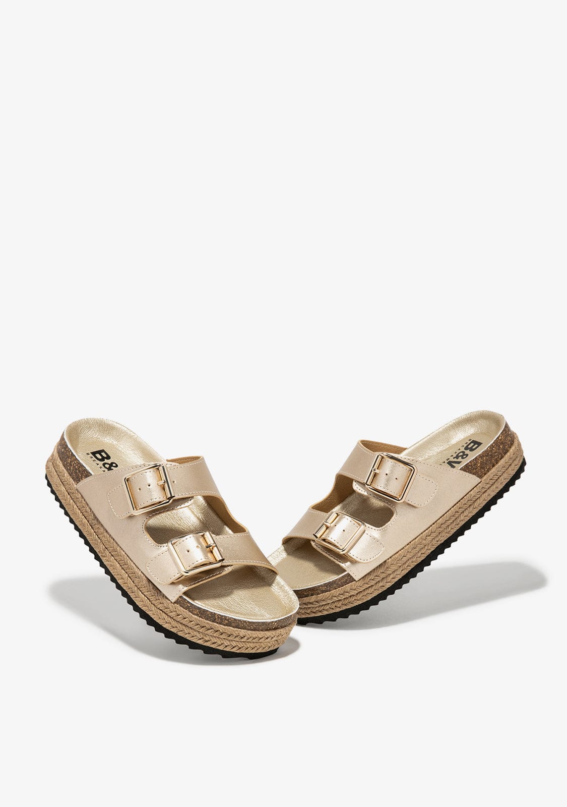 Break & walk Sandalias Plataforma Oro Claro En oferta