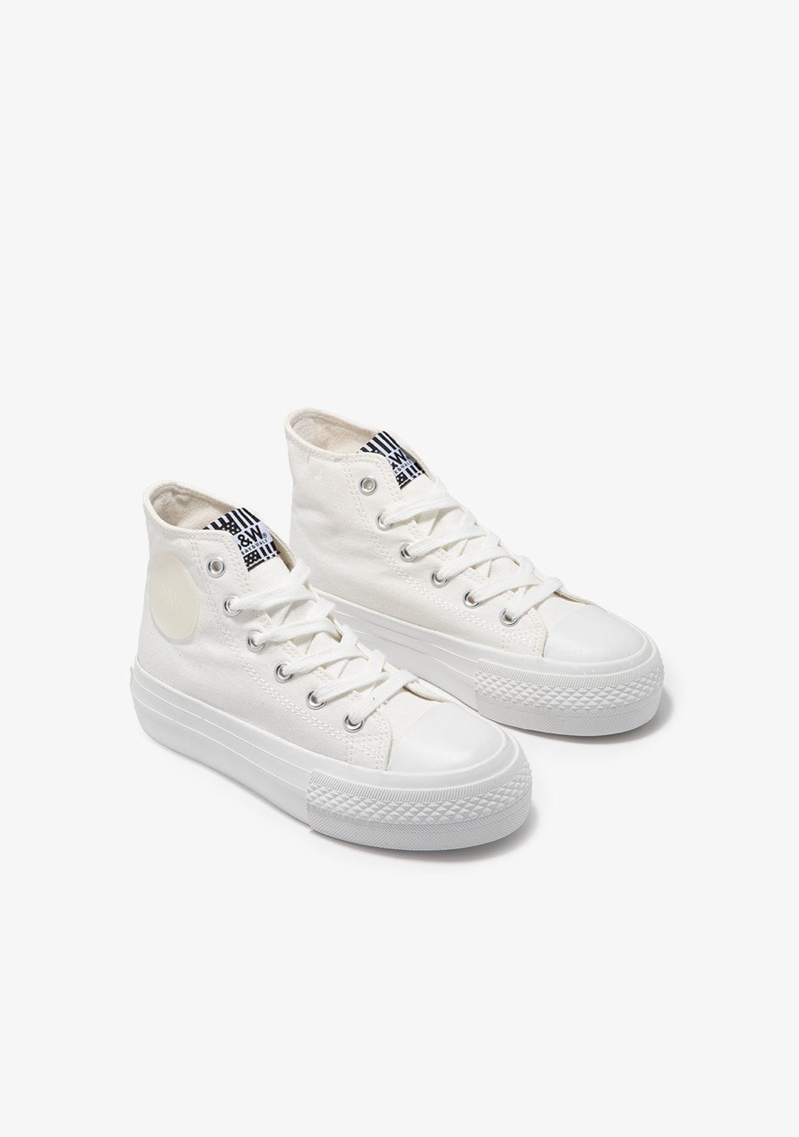 Break & walk Zapatillas Altas Lona Plataforma Blanco