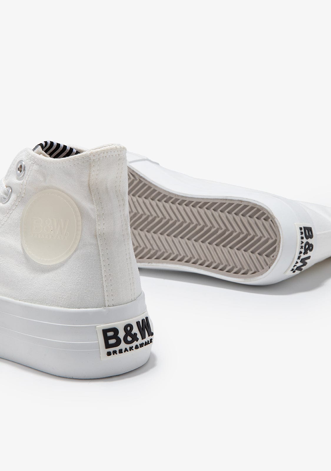 Break & walk Zapatillas Altas Lona Plataforma Blanco Liquidación