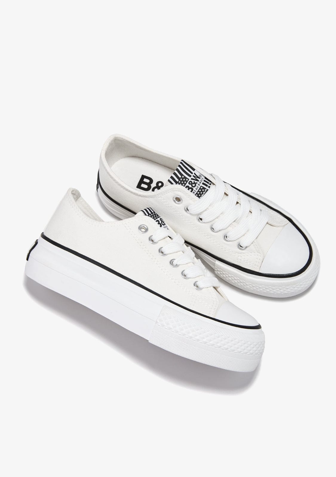 Break & walk Zapatillas Lona Plataforma Blanco Rebajas online