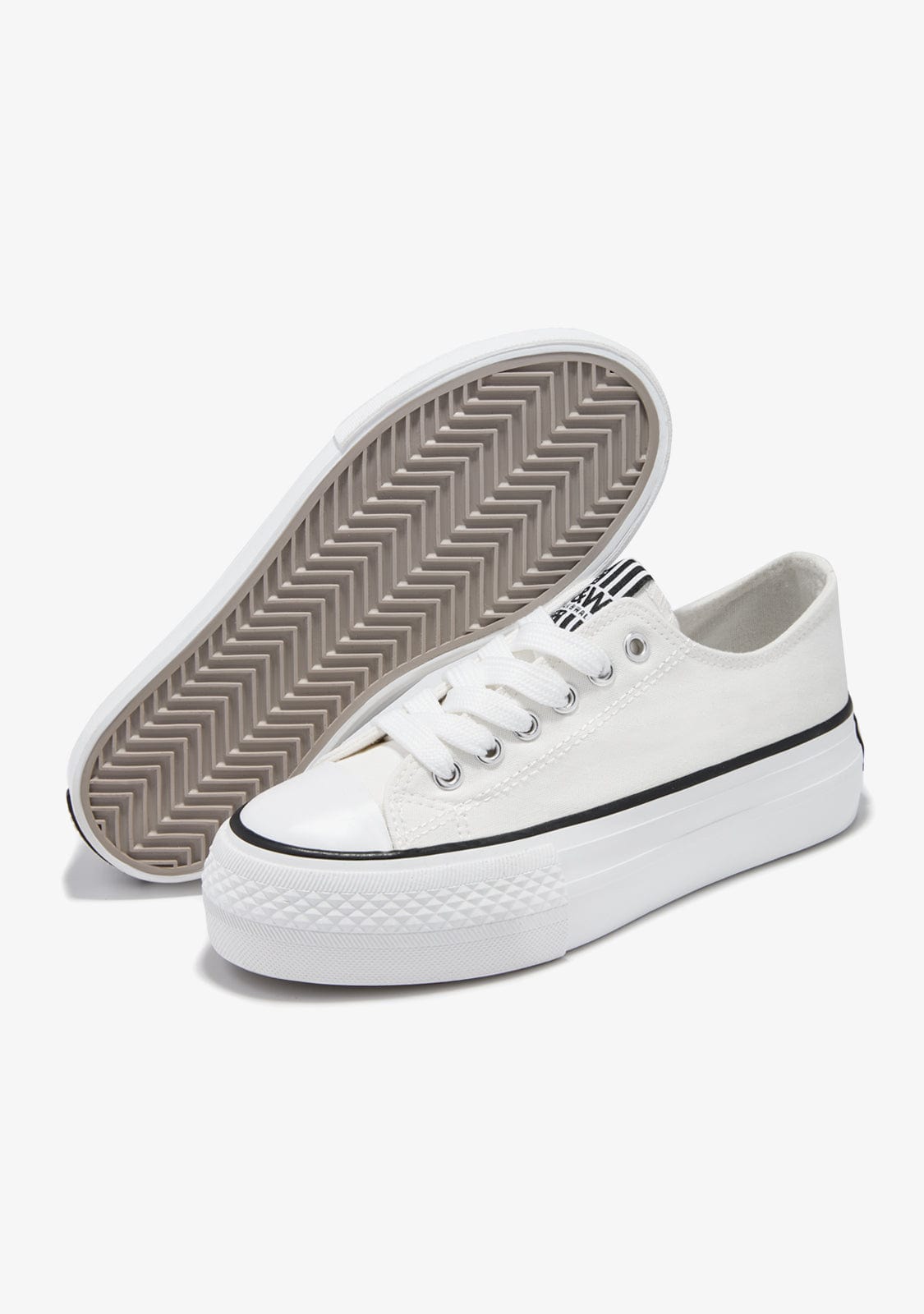Break & walk Zapatillas Lona Plataforma Blanco Rebajas online