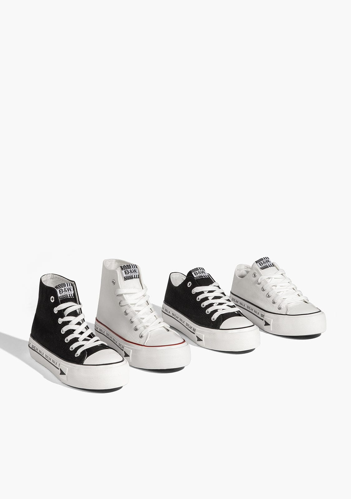 Break & walk Zapatillas Bay High Top Plataforma Negro Últimos 2 días
