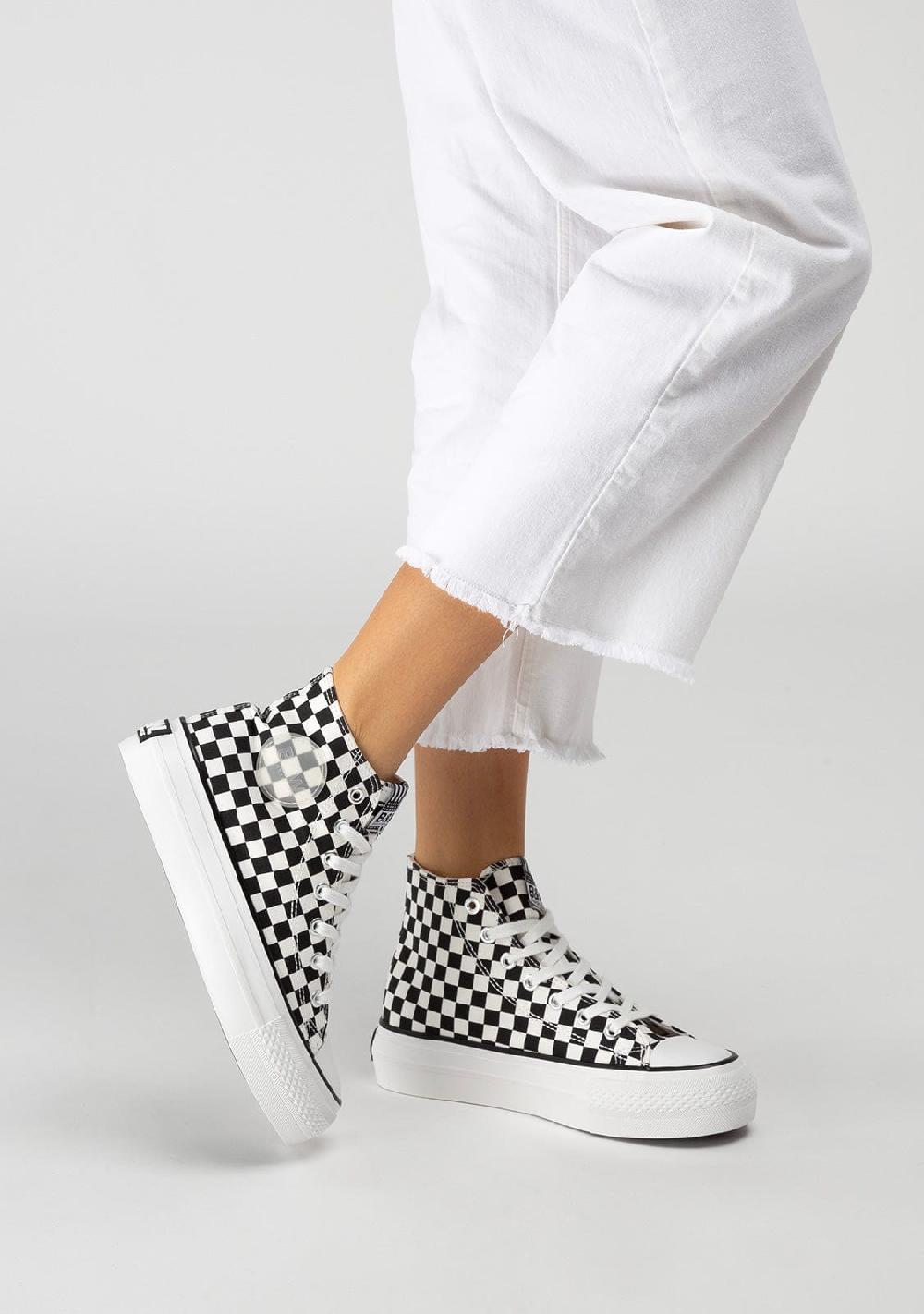 Break & walk Zapatillas Altas Lona Negro Blanco Rebajas de fin de temporada