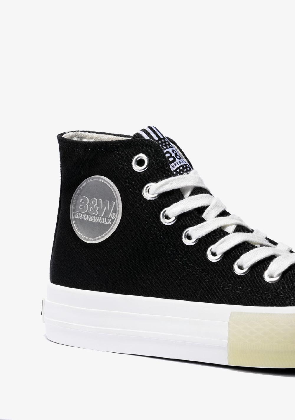 Break & walk Zapatillas Altas Basic Lona Negro Precio ultrabajo