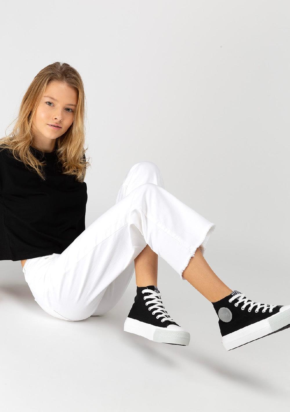 Break & walk Zapatillas Altas Basic Lona Negro Precio ultrabajo