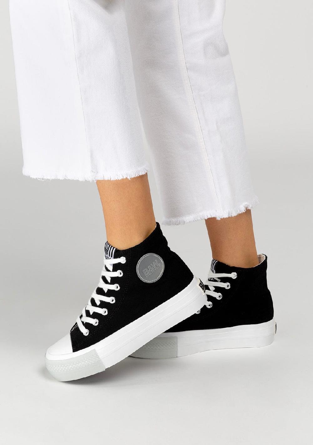 Break & walk Zapatillas Altas Basic Lona Negro Precio ultrabajo