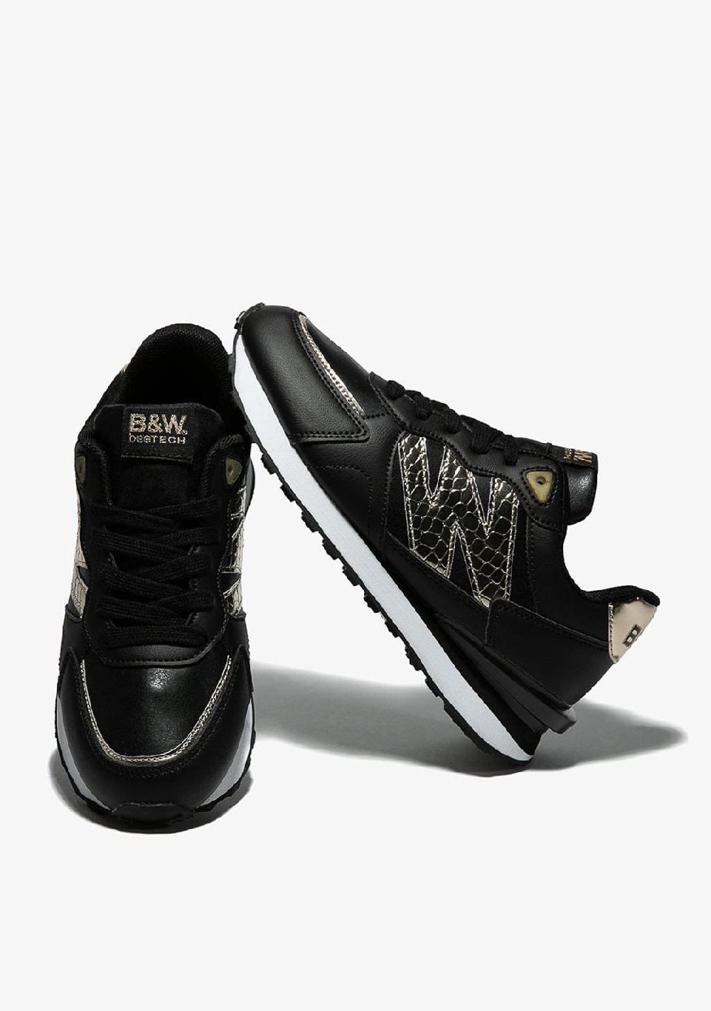 Break & walk Zapatillas Metalizado Napa Negro En oferta