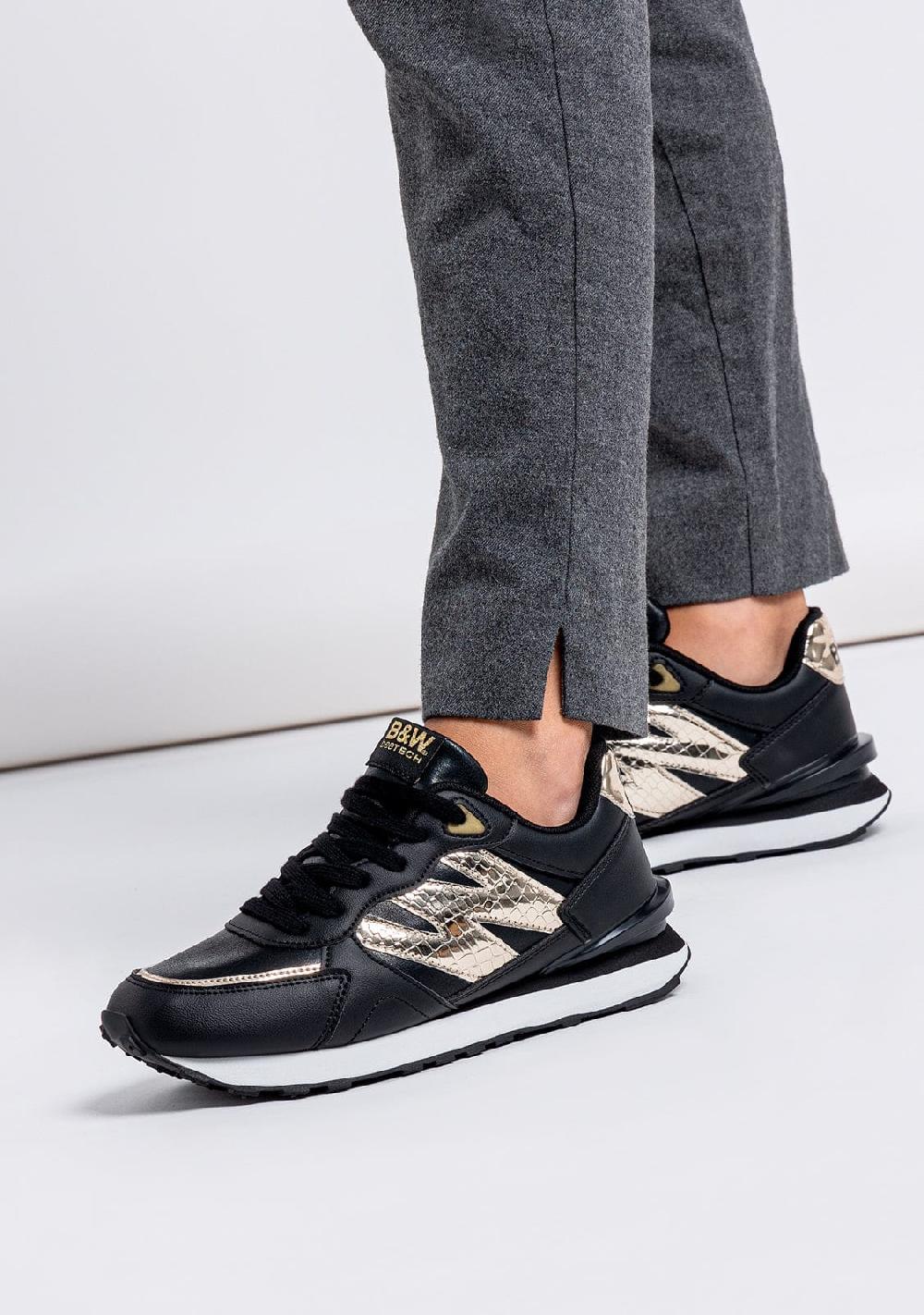 Break & walk Zapatillas Metalizado Napa Negro En oferta