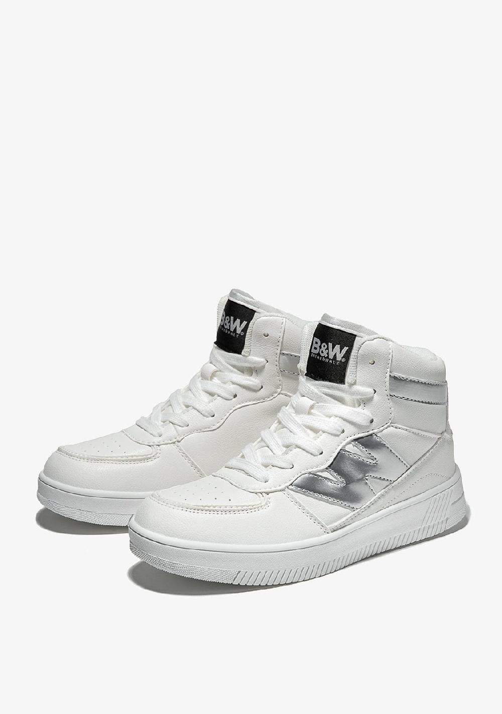Break & walk Zapatillas altas Napa Blanco Plata