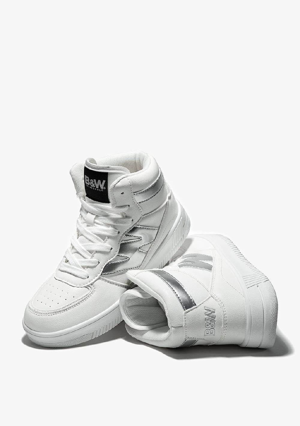 Break & walk Zapatillas altas Napa Blanco Plata Rebajas baratas