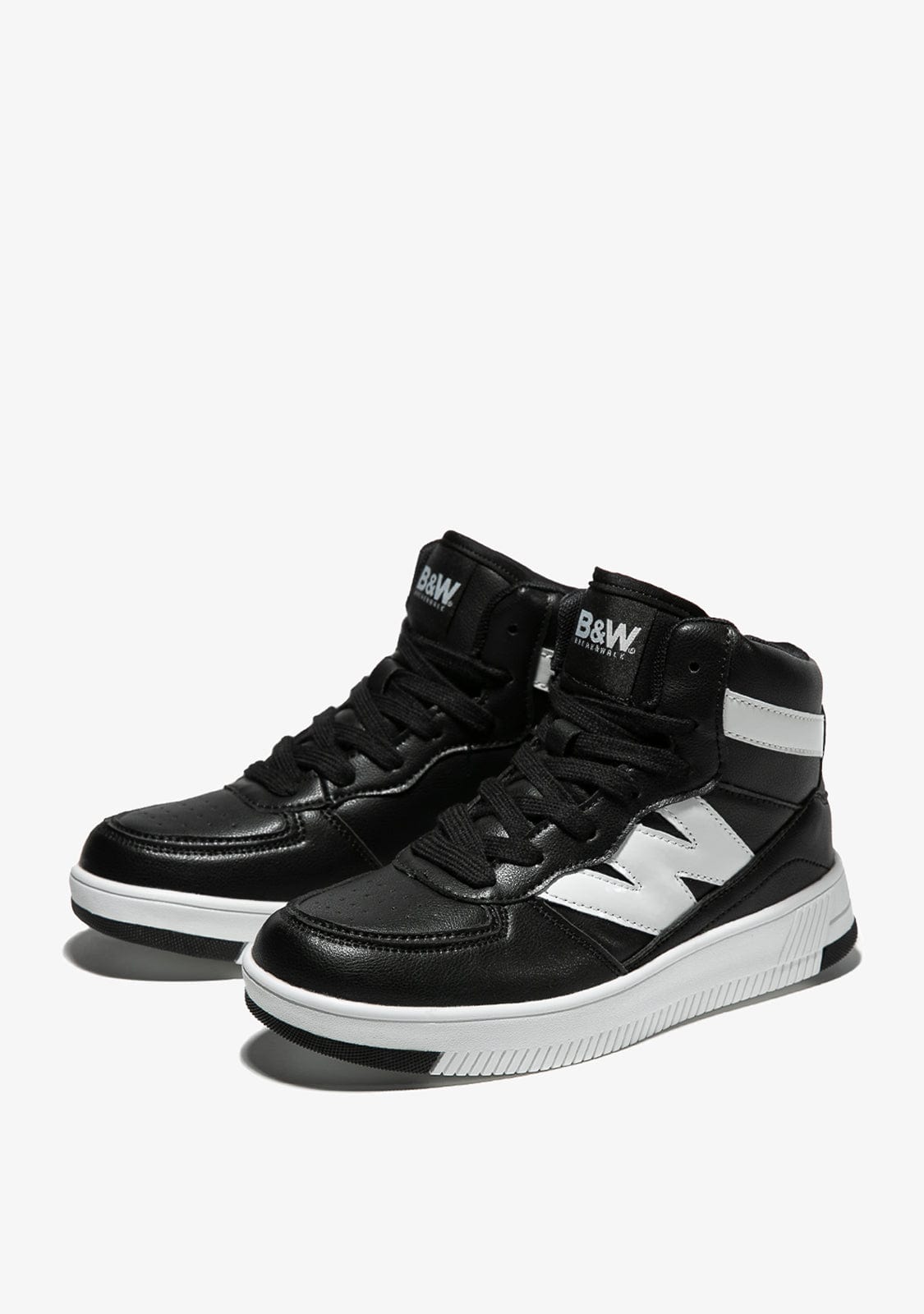 Break & walk Zapatillas altas Napa Negro Blanco