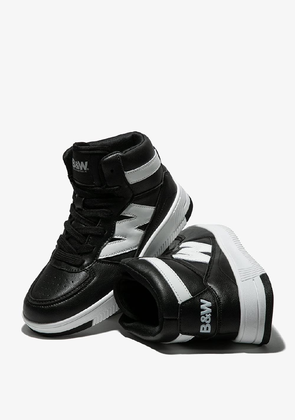 Break & walk Zapatillas altas Napa Negro Blanco Rebajas de fábrica