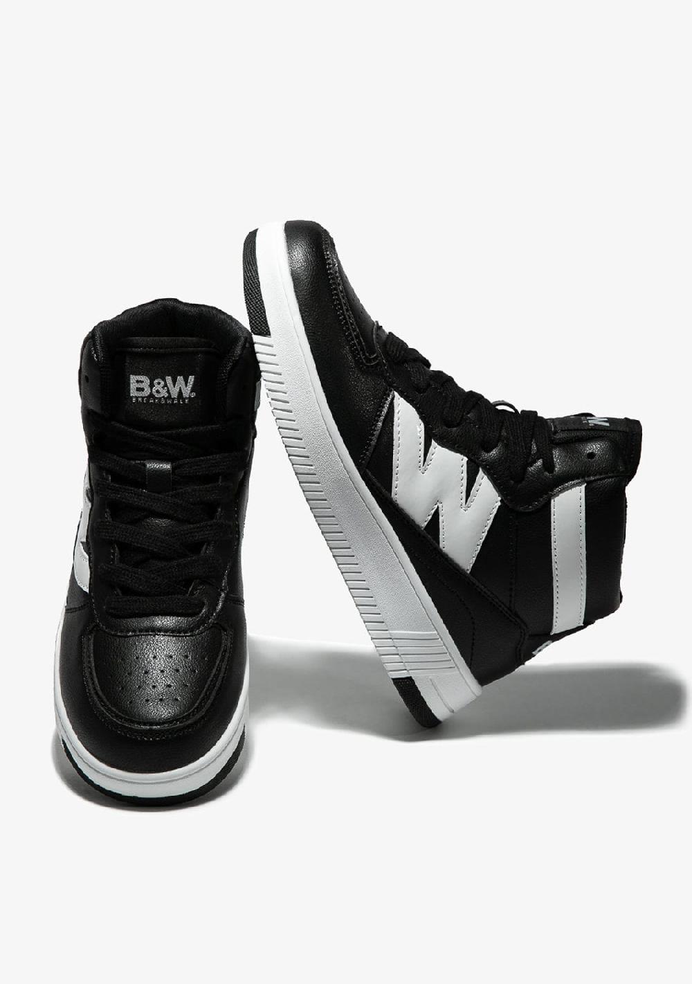Break & walk Zapatillas altas Napa Negro Blanco Rebajas de fábrica