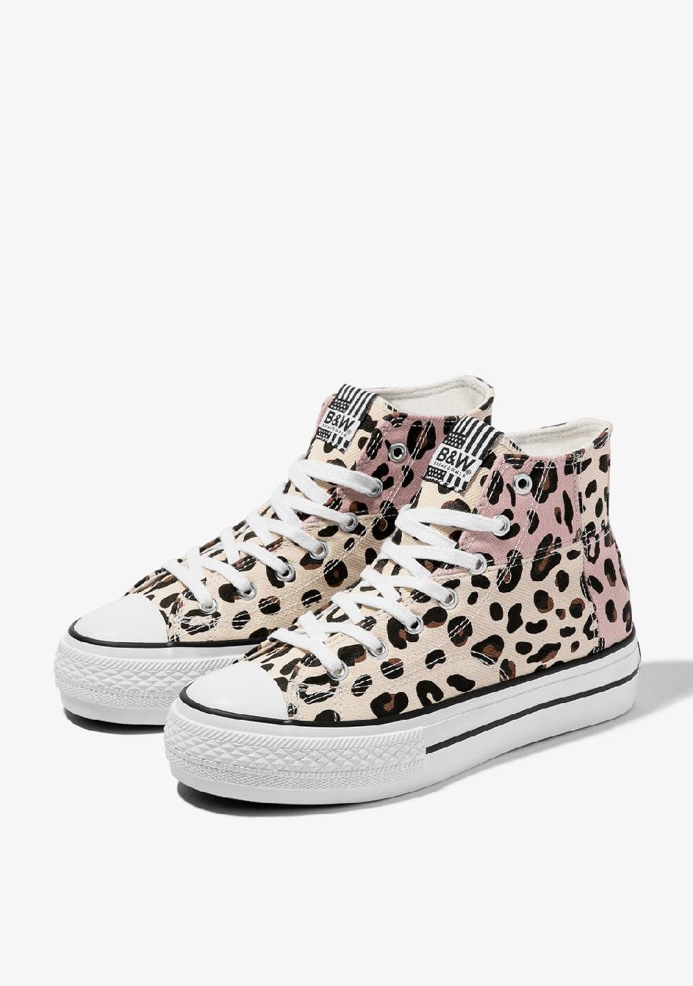 Break & walk Zapatilla Alta Doble Plataforma Leo Patchwork