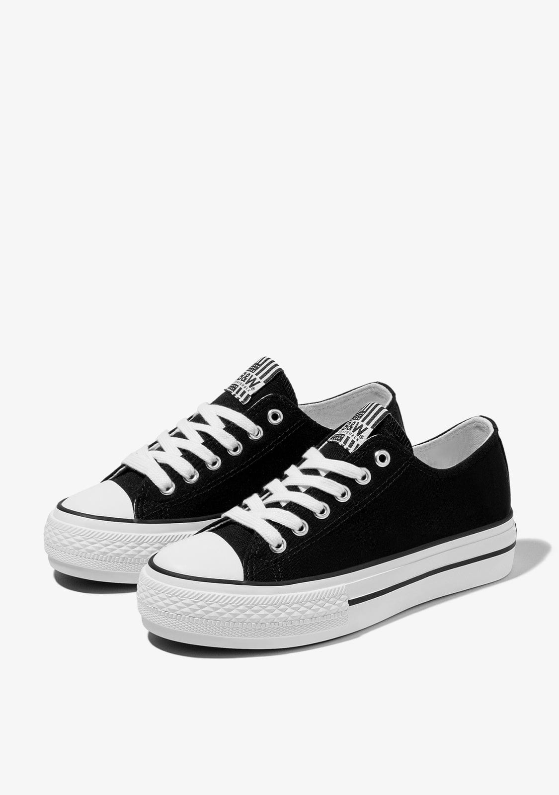 Break & walk Zapatilla Doble Plataforma Lona Negra