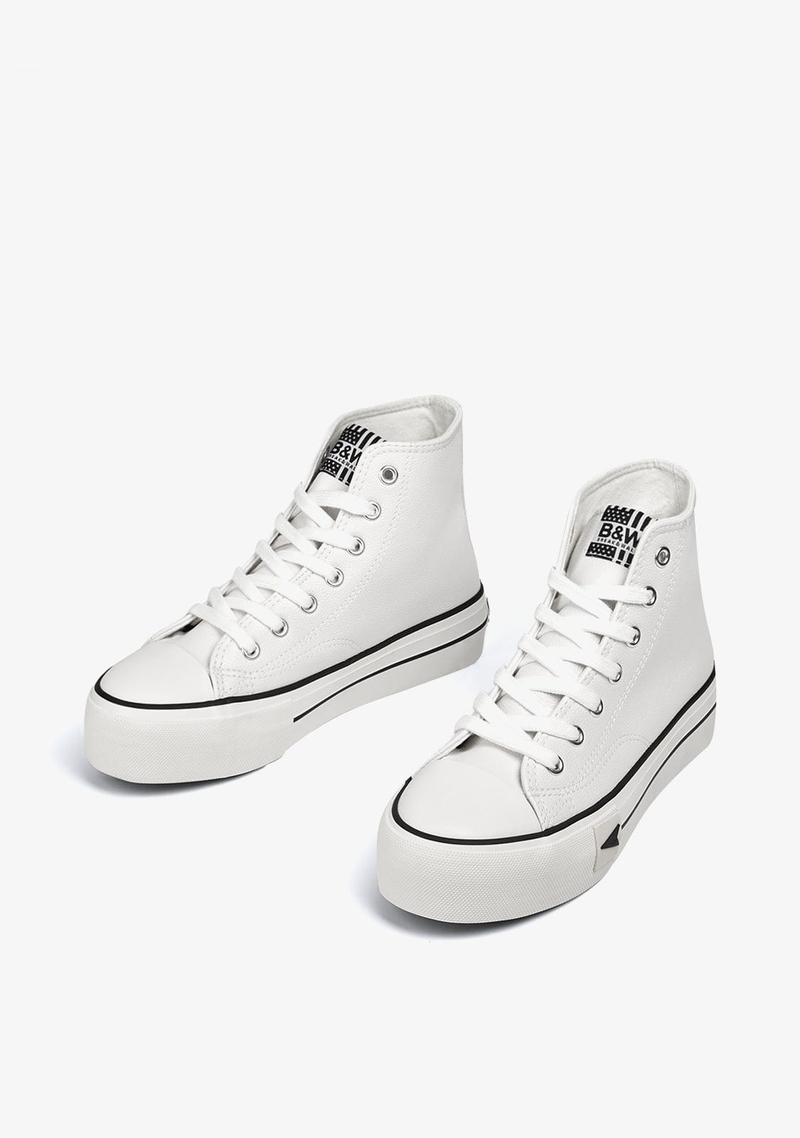 Break & walk Zapatillas Bay High Top Plataforma Blanco Nappa Últimos 2 días
