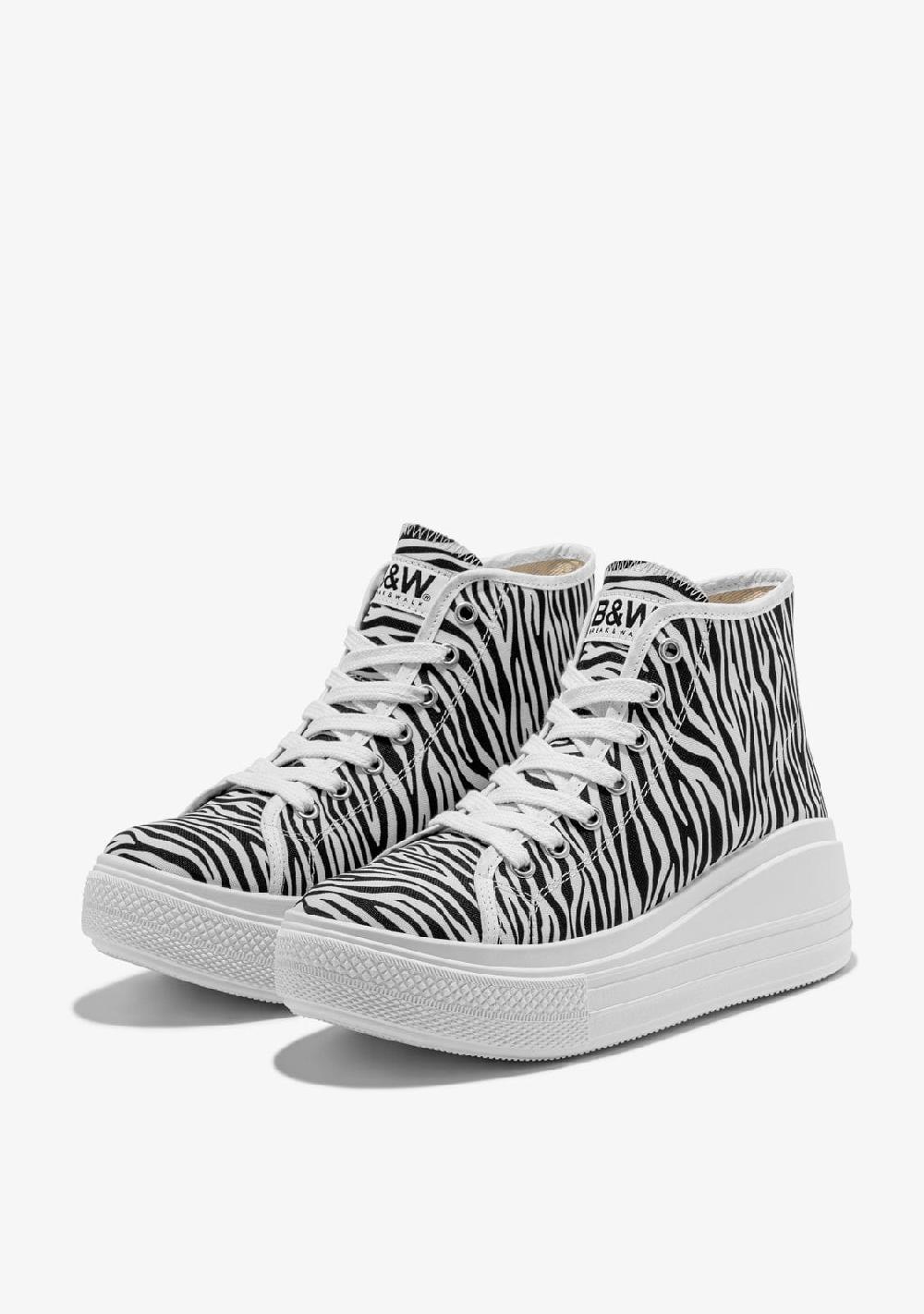 Break & walk Zapatillas Altas Rider Plataforma Cebra